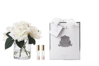 Cote Noire - Herringbone Flower - 5 French Roses - Clear - Pink Blush - HCF32